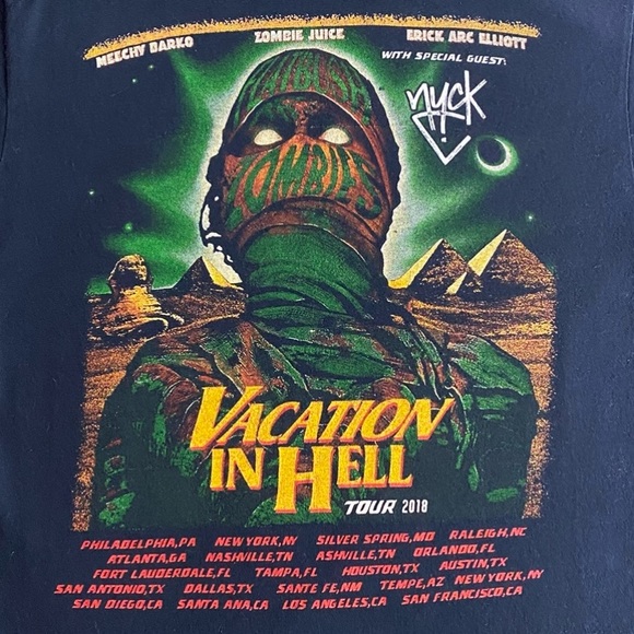 Zombies Vacation In Hell Concert T Shirt - Picture 7 of 10